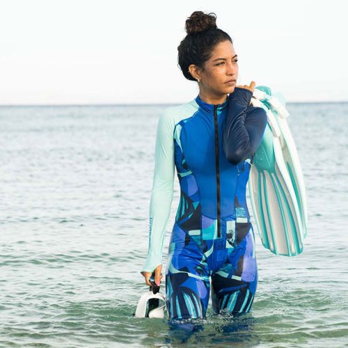 Fourth Element Women's Fin Hydrosuit Blue Pattern ()